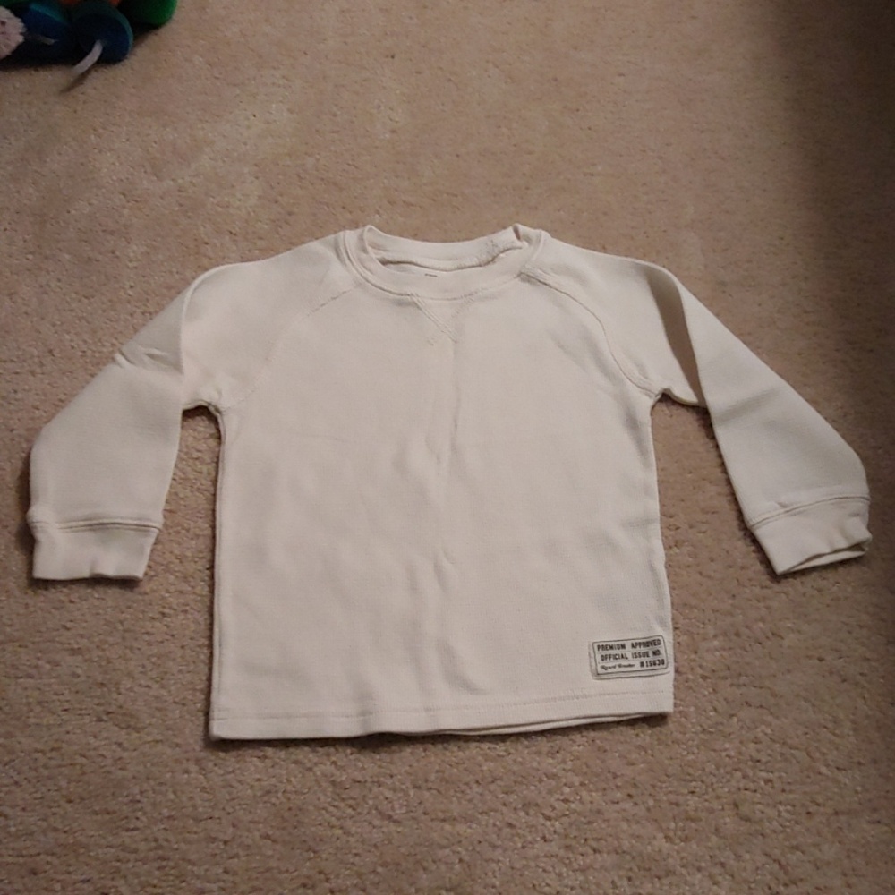Carters Long sleeve, cream thermal shirt
